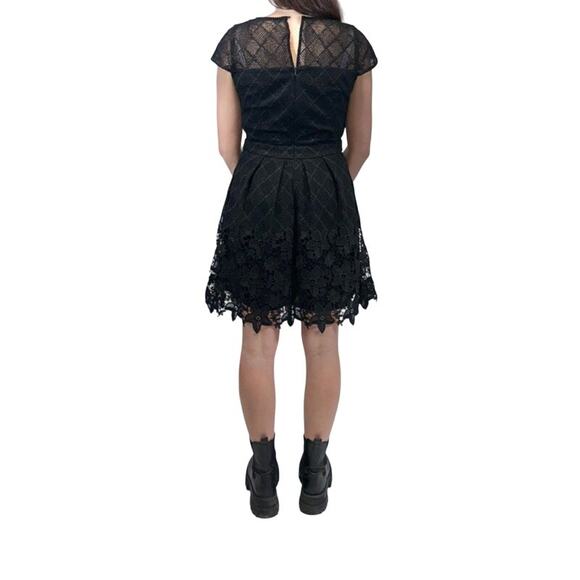 COMPTOIR DES COTONNIERS Lace Black Fit & Flare Dress Sz XXS - Picture 9 of 15